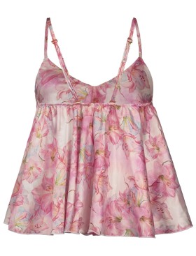 Атласный топ с цветочным узором Anais MIYU CIRCLE TOP, Цвет: розовый, Размеры: S/M, изображение 4