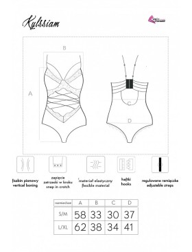 Боди с вырезом MARC MASSIMO LC 90613 KYLSSIAM BODY, Цвет: черный, Размеры: S/M, изображение 6