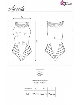 Черное боди со стразами MARC MASSIMO XG024 AMARILA BODY, Цвет: черный, Размеры: S/M/L, изображение 6