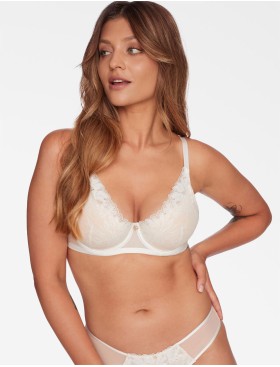 Кружевной бюстгальтер пуш-ап Esotiq TRINNY 40025 шампань+телесный, Цвет: шампань+телесный, Размеры: 70D, изображение 7