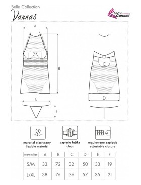 Полупрозрачная сорочка LIVIA CORSETTI LC 90609 VANNAS KOSZULA, Цвет: бежевый, Размеры: L/XL, изображение 6