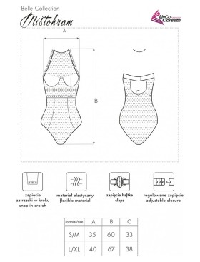 Соблазнительное боди LIVIA CORSETTI LC 90610 MISTOHRAM BODY, Цвет: бежевый, Размеры: S/M, изображение 5