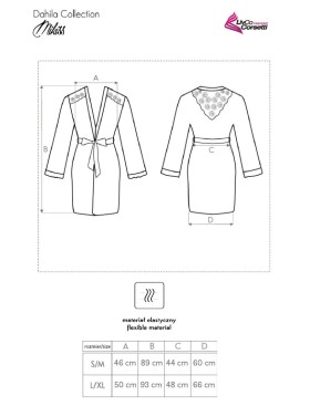 Розовый халат с кружевом LIVIA CORSETTI LC 90617 MIKISS SZLAFROK, Цвет: розовый, Размеры: S/M, изображение 5