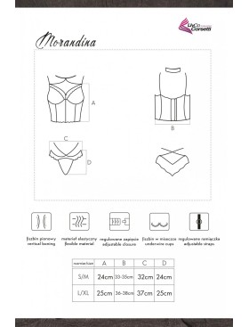 Сексуальный комплект LIVIA CORSETTI LC 90549 MORANDINA KOMPLET BLACK, Цвет: черный, Размеры: L/XL, изображение 5