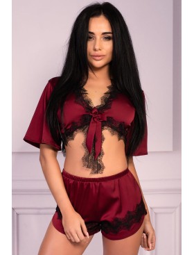 Домашний комплект с шортами LIVIA CORSETTI LC 90562 MAUREA KOMPLET, Цвет: бордовый, Размеры: L/XL