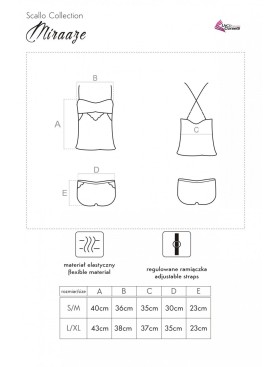 Атласная пижама с шортами LIVIA CORSETTI LC 90567 MIRAAZE KOMPLET BLACK, Цвет: черный, Размеры: L/XL, изображение 5