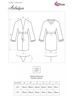 Розовый пеньюар из атласа LIVIA CORSETTI LC 90568 ARILADYEN SZLAFROK PINK, Цвет: розовый, Размеры: L/XL, изображение 4