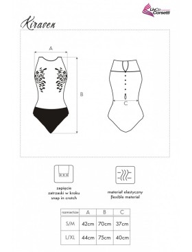 Полупрозрачное боди LIVIA CORSETTI LC 90571 KIRAVEN BODY, Цвет: черный, Размеры: L/XL, изображение 6