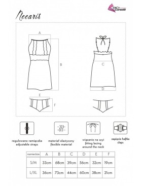 Полупрозрачная сорочка LIVIA CORSETTI LC 90582 NEEARIS KOSZULA, Цвет: черный, Размеры: S/M, изображение 6