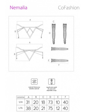 Комплект из перчаток, пояса и чулок LIVIA CORSETTI CF 90589 NEMALIA KOMPLET, Цвет: черный, Размеры: S/M, изображение 6