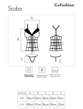 Корсет с открытой грудью LIVIA CORSETTI CF 90650 SCUBA GORSET, Цвет: черный, Размеры: S/M, изображение 7