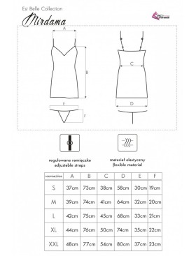 Атласная сорочка LIVIA CORSETTI LC 90519 MIRDAMA KOSZULA NAVY BLUE, Цвет: темно-синий, Размеры: S, изображение 5