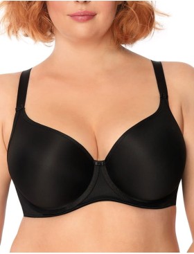 Гладкий бюстгальтер Mefemi ANNA U minimizer черный, Цвет: черный, Размеры: 85D