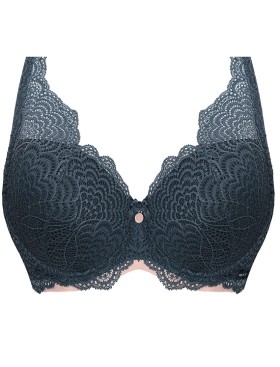 Кружевной бюстгальтер пуш-ап Nipplex ESTERA P-UP графит, Цвет: графит, Размеры: 80C, изображение 4