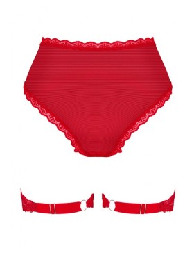 Сексуальные трусики с подвязками Obsessive BELOVYA GARTER PANTIES, Цвет: красный, Размеры: M/L, изображение 6