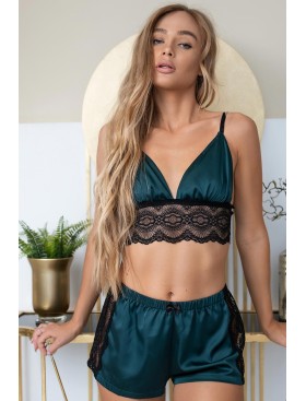 Шелковый комплект-тройка 5senses 7136, Цвет: зеленый, Размеры: M, изображение 4