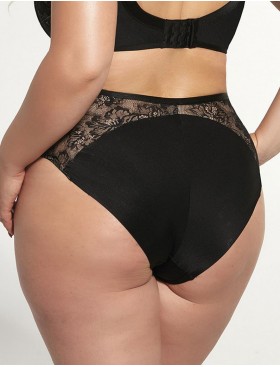 Высокие трусы слипы Kris Line VENICE high waist, Цвет: черный+бежевый, Размеры: M, изображение 2