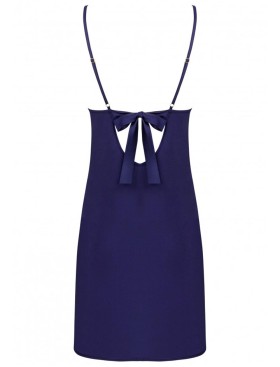 Сорочка из атласа с кружевом LIVIA CORSETTI LC 90624 VROMARIM KOSZULA, Цвет: темно-синий, Размеры: L/XL, изображение 6