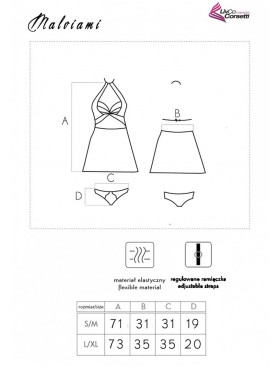 Полупрозрачная сорочка LIVIA CORSETTI LC 90625 MALVIAMI KOSZULA, Цвет: черный, Размеры: L/XL, изображение 6