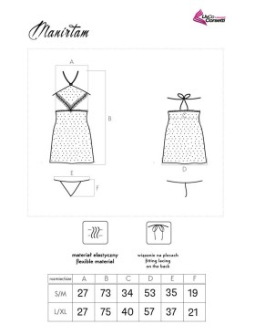 Соблазнительная сорочка LIVIA CORSETTI LC 90626 MANIRTAM KOSZULA, Цвет: черный, Размеры: L/XL, изображение 5