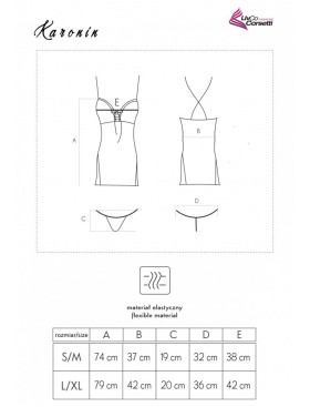 Кружевная сорочка LIVIA CORSETTI LC 90628 KARONIN KOSZULA, Цвет: черный, Размеры: S/M, изображение 5