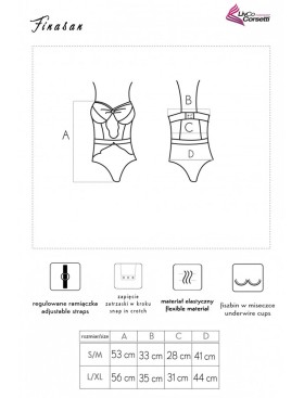 Черное боди LIVIA CORSETTI LC 90632 FINASAN BODY, Цвет: черный, Размеры: L/XL, изображение 4