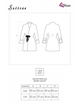 Короткий халат с кружевом LIVIA CORSETTI LC 90652 SUSSEAN SZLAFROK, Цвет: бордовый, Размеры: L/XL, изображение 5