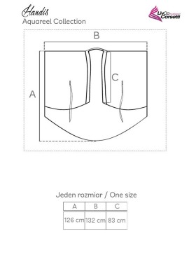 Халат с широкими рукавами LIVIA CORSETTI LC 90660 HANDIS SZLAFROK, Цвет: темно-синий, Размеры: S/M/L, изображение 6