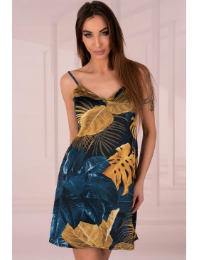 Сорочка на тонких бретелях LIVIA CORSETTI LC 90661 CLAIREE KOSZULA, Цвет: темно-синий, Размеры: 2XL, изображение 4