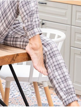 Комплект в клетку топ+брюки Mia-Amore CATARINA 1824, Цвет: серо-розовый, Размеры: XS, изображение 5