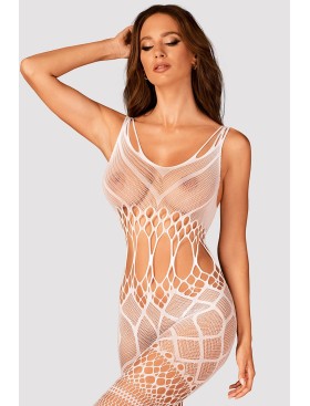 Боди-комбинезон ажурный Obsessive G 330 BODYSTOCKING, Цвет: белый, Размеры: XL/2XL