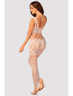 Боди-комбинезон ажурный Obsessive G 330 BODYSTOCKING, Цвет: белый, Размеры: XL/2XL, изображение 4