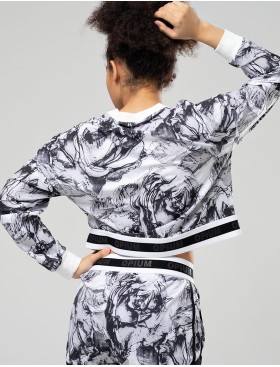 Спортивный кроп-топ Opium MF-96, Цвет: серый, Размеры: L, изображение 2