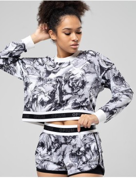 Спортивный кроп-топ Opium MF-96, Цвет: серый, Размеры: L, изображение 3