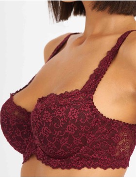 Бюстгальтер балконет Simona M 608 бордо, Цвет: бордо, Размеры: 90B, изображение 6