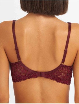 Бюстгальтер балконет Simona M 608 бордо, Цвет: бордо, Размеры: 90B, изображение 2