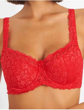 Бюстгальтер балконет Simona M 608 красный, Цвет: красный, Размеры: 95B