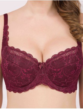 Бюстгальтер на сшивном поролоне Simona M 802/24 бордовый, Цвет: бордо, Размеры: 75H