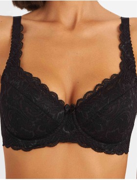 Бюстгальтер на сшивном поролоне Simona M 802/24 черный, Цвет: черный, Размеры: 75H