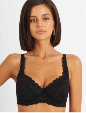 Бюстгальтер на сшивном поролоне Simona M 802/24 черный, Цвет: черный, Размеры: 75H, изображение 3