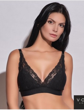 Бюстгальтер бралетт без косточек VOVA LIZA V24116, Цвет: черный, Размеры: S, изображение 3