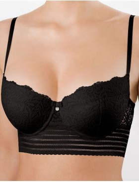 Бюстгальтер балконет пуш-ап VOVA PAOLA V48430 черный, Цвет: черный, Размеры: 75B