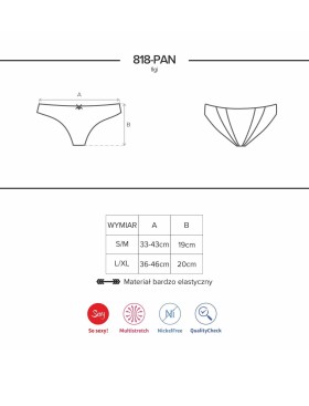 Сексуальные трусики Obsessive 818 PANTIES, Цвет: черный, Размеры: L/XL, изображение 4