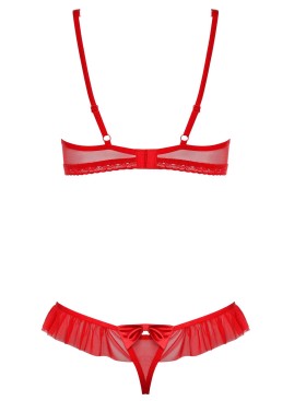 Сексуальный комплект Obsessive 827 SET, Цвет: красный, Размеры: S/M, изображение 4