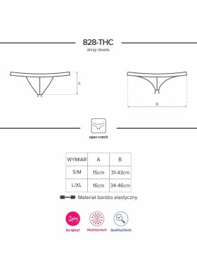 Сексуальные трусики Obsessive 828 CROTHLESS THONG, Цвет: черный, Размеры: L/XL, изображение 4