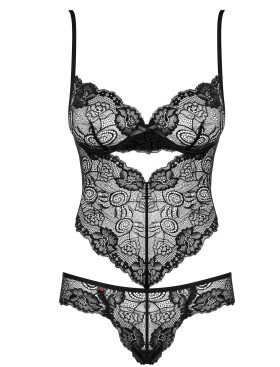 Эротическое боди Obsessive ALLURIA TEDDY черный, Цвет: черный, Размеры: L/XL, изображение 3