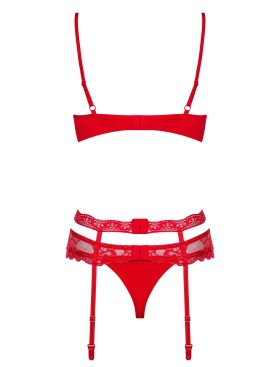 Комплект Obsessive HEARTINA SET с поясом красный, Цвет: красный, Размеры: L/XL, изображение 4