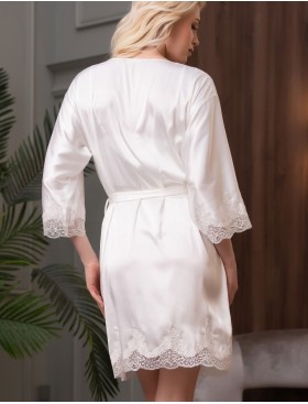 Халат из натурального шелка Mia-Amore ARIANNA 3943 белый, Цвет: белый, Размеры: L/XL, изображение 2