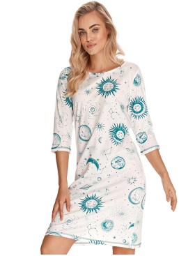 Ночная сорочка женская хлопок Taro BRUNA 2766-01, Цвет: экрю, Размеры: S