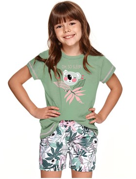 Хлопковая пижама для девочек Taro HANIA 2200-2201-01, Цвет: зеленый, Размеры: 116